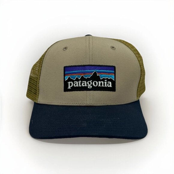 NEW Patagonia P-6 Logo LoPro Trucker Hat Steam Blue One Size Snapback NWOT - Picture 2 of 11